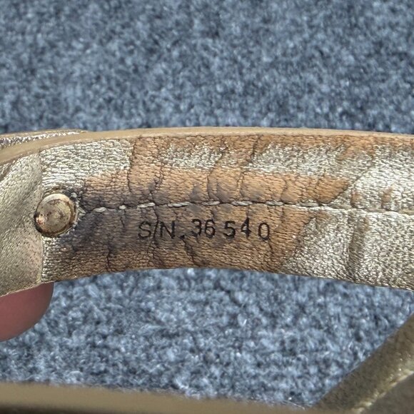 Tory Burch Miller Sandals Women's Size 8 Gold Leather Summer Thong Flip Flops - Picture 10 of 10